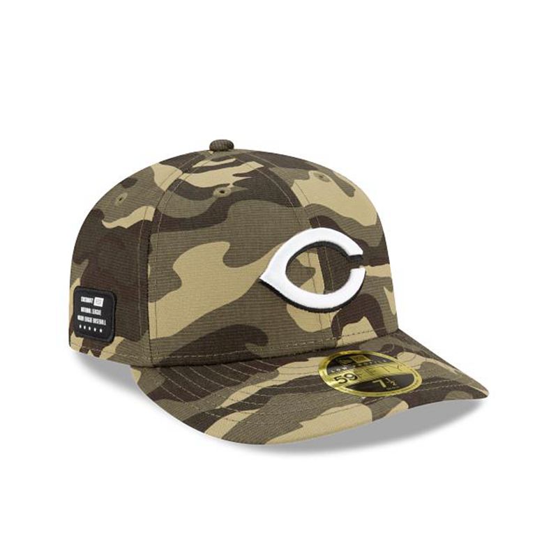 MLB Cincinnati Reds Armed Forces Weekend Low Profile 59Fifty Fitted (ZZS2182) - Green New Era Caps